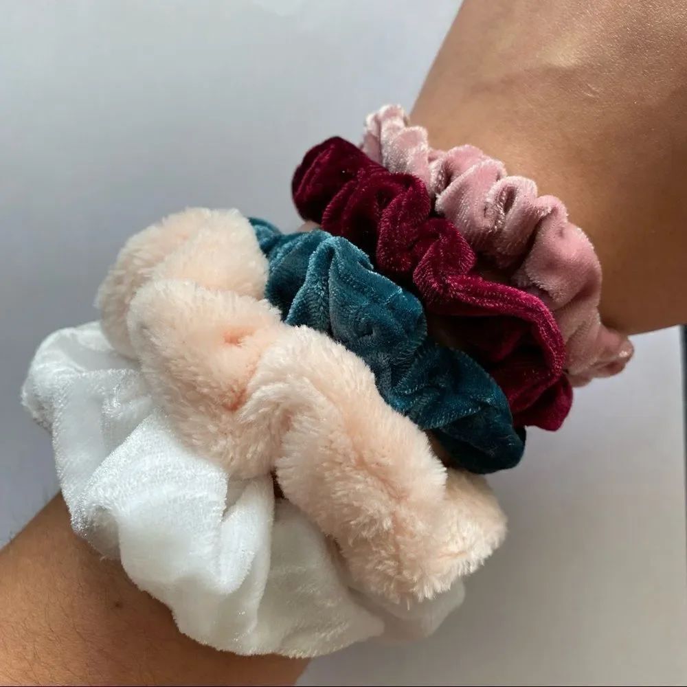 Set of 5 Velvet Scrunchies